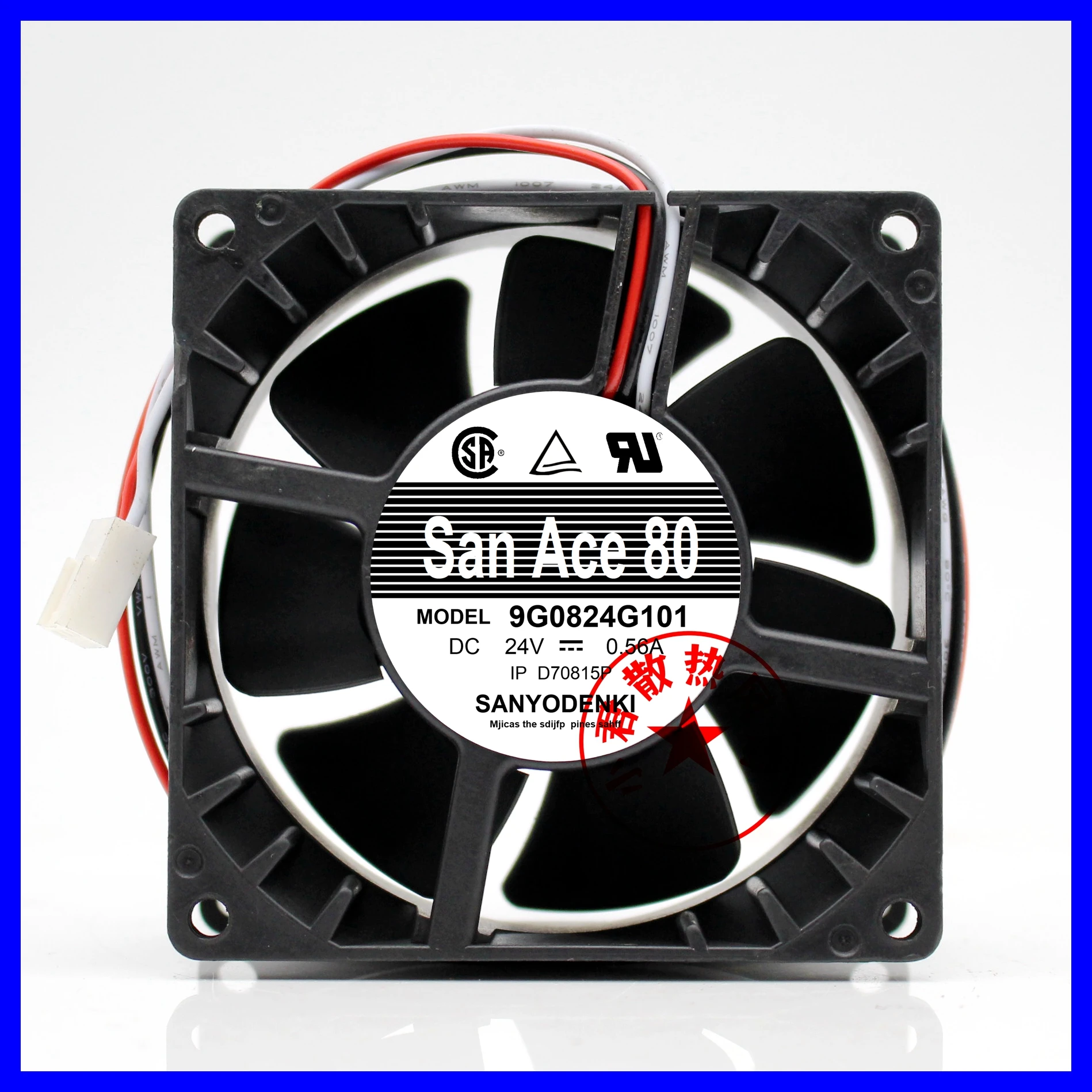 

Sanyo Denki 9G0824G101 DC 24V 0.56A 80x80x38mm 3-Wire Server Cooling Fan