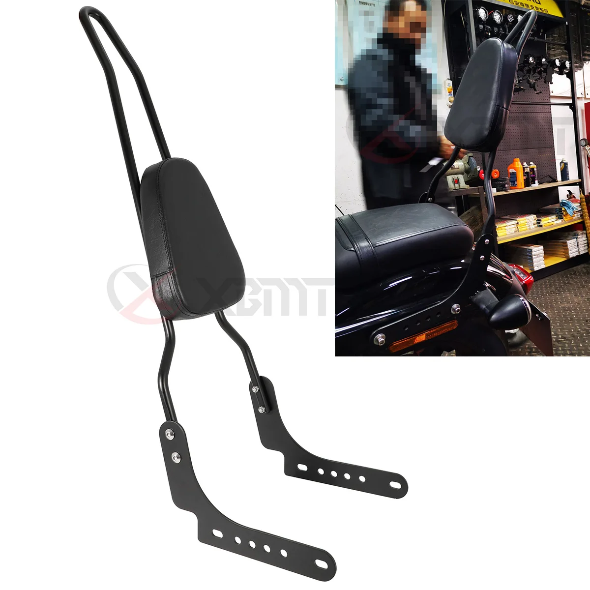

Motorcycle Accessories Black Backrest Sissy Bar For Harley Nightster 975 RH975 RH 975 2022-2023