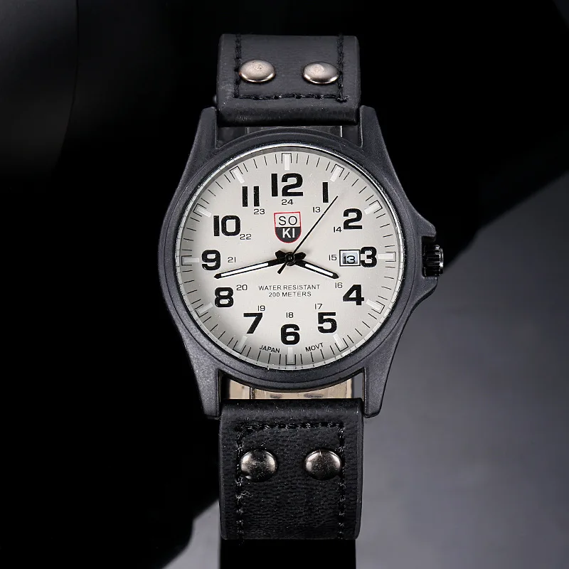 Men's Watch, Casual Fashion Belt Student Sports Watch Calendar Quartz Watch