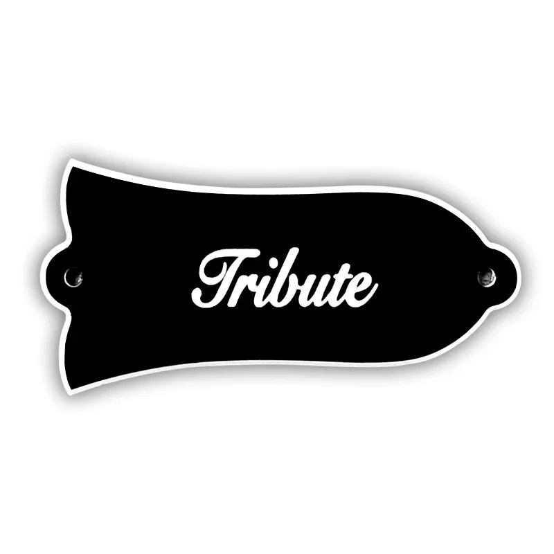 Black Bell Shape Truss Rod Cover Plate, 2-Ply, 2-Hole Design
