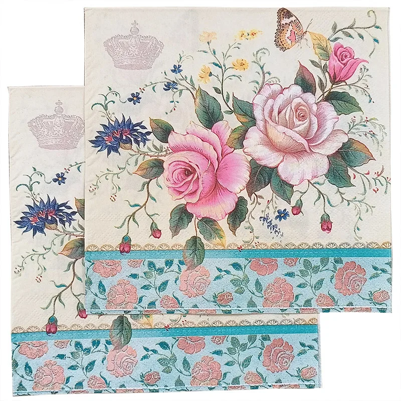 10/20pcs/Pac 33*33cm 2-Ply Stock New Colourful Printed Napkins Flower and Grass Facial Tissues Party Tissue Paper Placemats disposable paper placemats