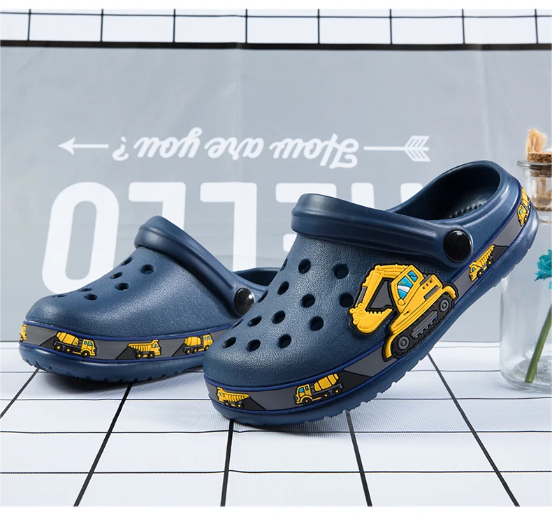 صنادل كرتونية للأطفال ، نعال صيفية ، أحذية حديقة غير رسمية ، أحذية شاطئ مجوفة للأطفال ، الأولاد والبنات ، موضة جديدة