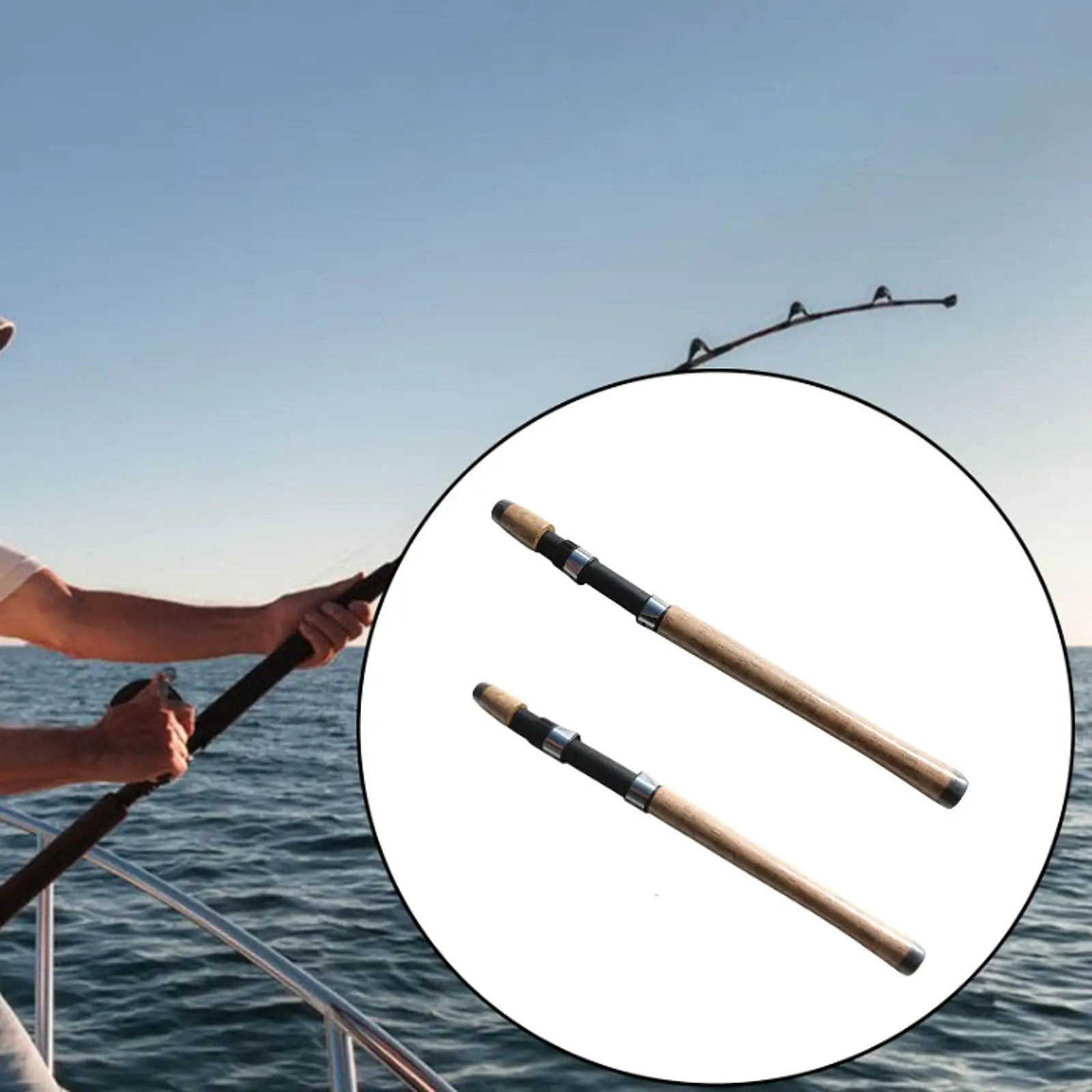 Rod Handle Cork Rod Handle Grip Fishing Rod Reel Handle Set Comfortable Grip ...