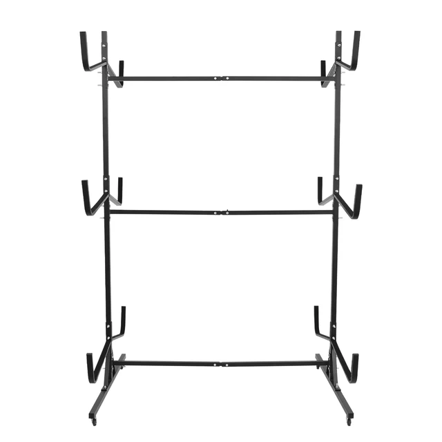 Kayak Storage Rack Paddle Board Floor Stand Indoor Outdoor Adjustable Width Canoe Rack Hanger for Surfboard, Boat, Dock, Garage