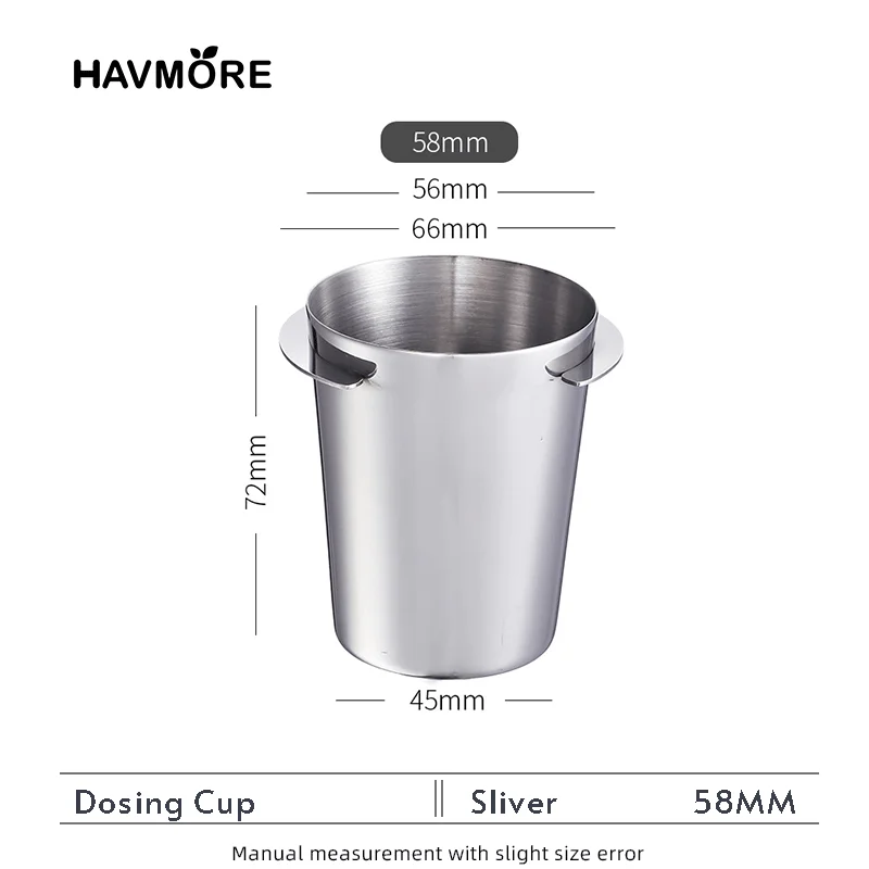 Stainless Steel Coffee Dosing Cup – Wear-Resistant Espresso Accessory
