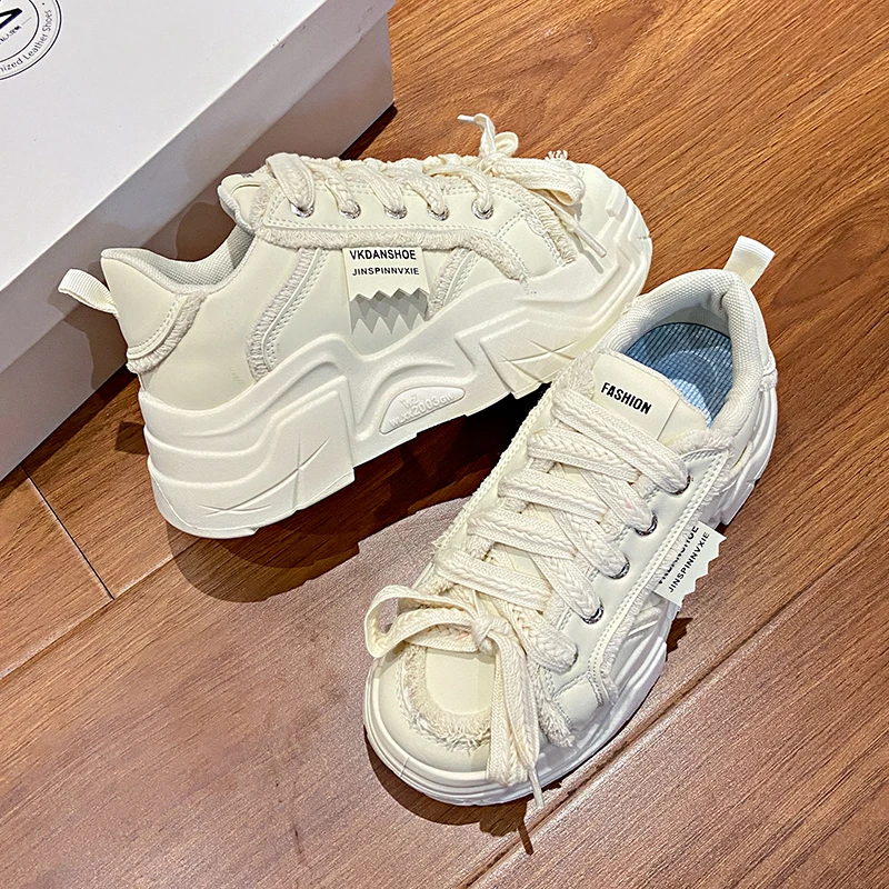 Women's Chunky Platform Sneakers Breathable Comfort Casual Walking Shoes For Lady 5