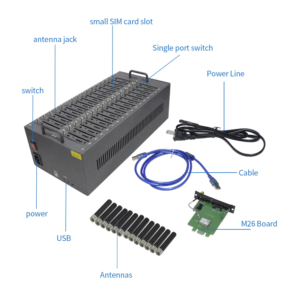 

Low Price Multi Sim Modem 32 Ports 4G Sms Gateway Bulk Gsm Modem