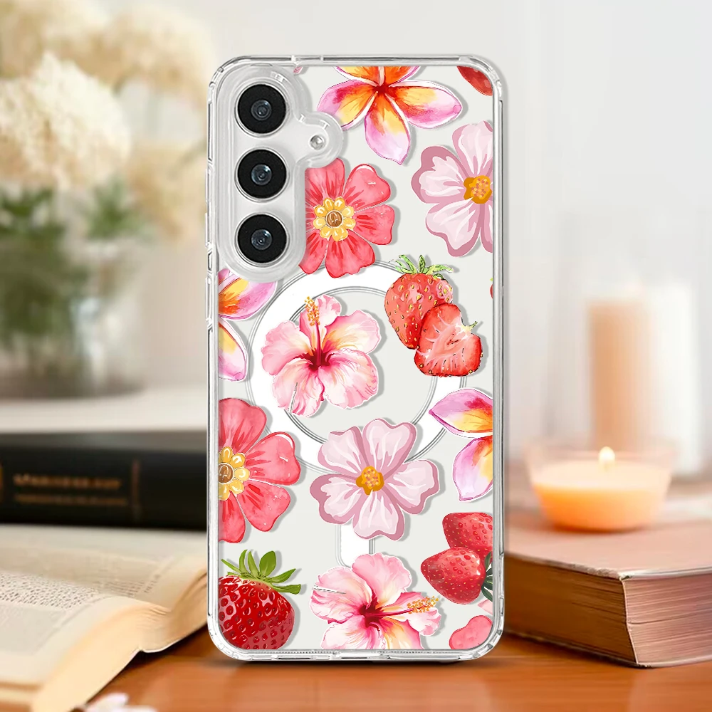 Summer Flowers Magnetic Phone Case – Stylish Floral Protective Cover