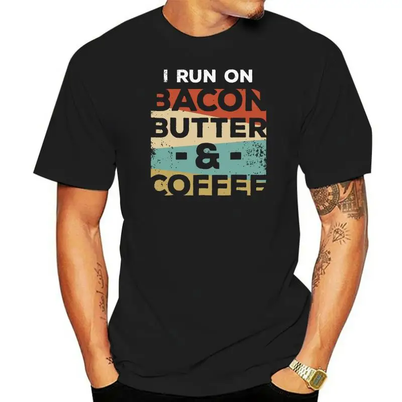 Maglietta Da Uomo Maglietta Keto I Run On Bacon Butter E T-Shirt Da Donna C