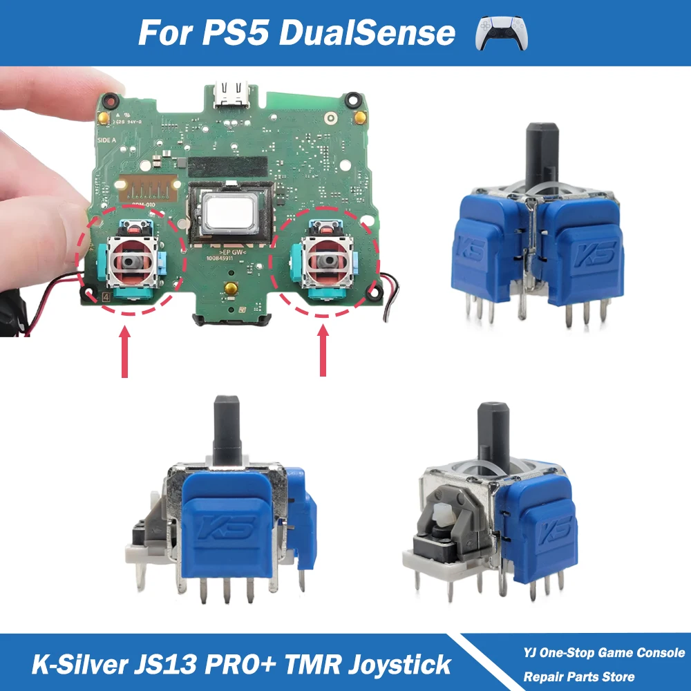 2 個 K-SILVER JS13 Pro+ TMR 電磁ジョイスティック PS5