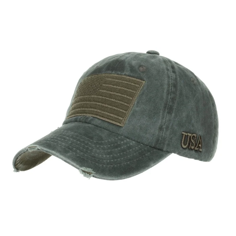 Outdoor Hunting Cap for Men Summer Sunshade Adjustable Snapback National Flag Embroidery Breathable Hat