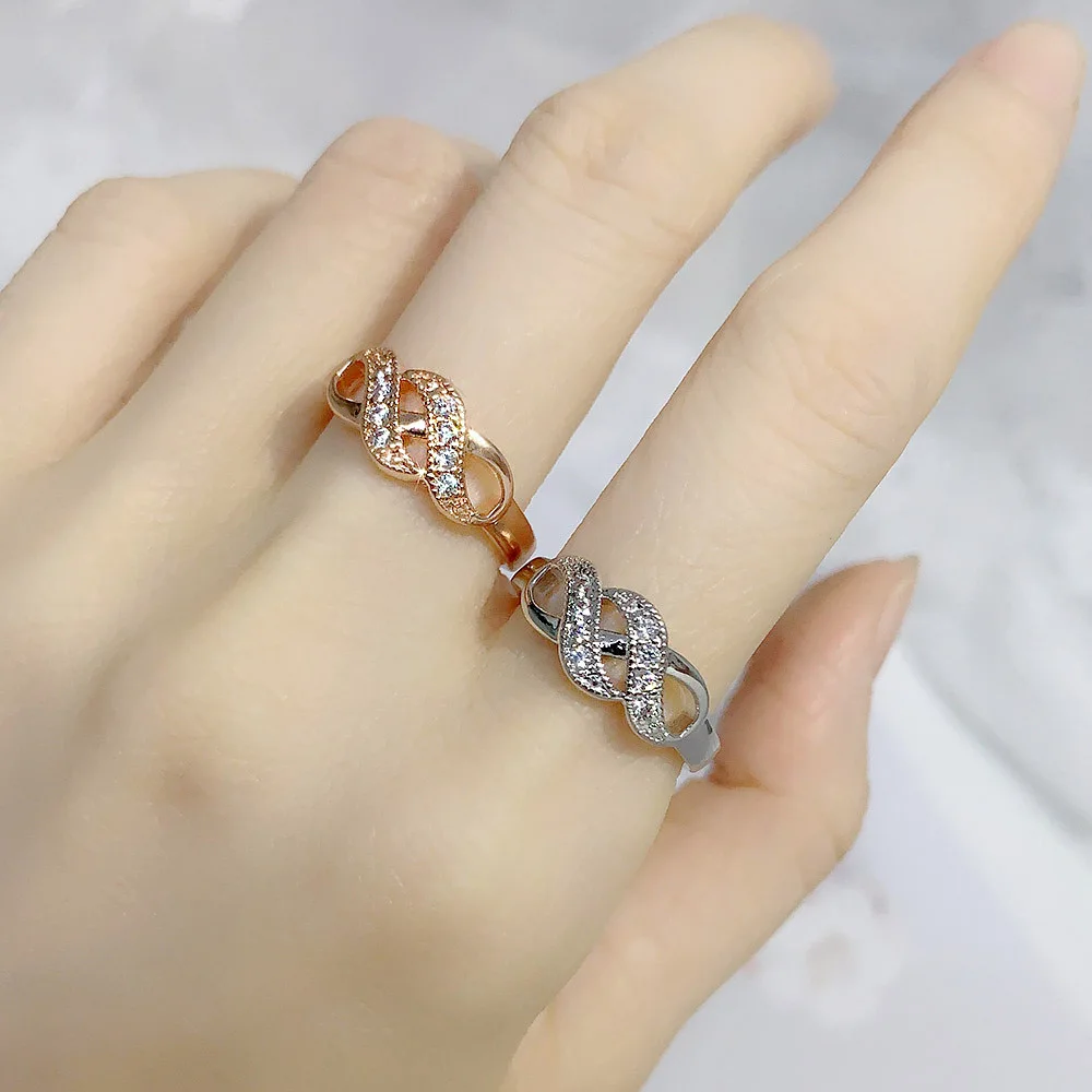 Ring For Women Simple Style Wave Shape Austrian Crystals Rose Gold Color Silver Color Fashion Jewelry ZYR334 ZYR226 gold color rings,gold color ring,finger ring,silver ring