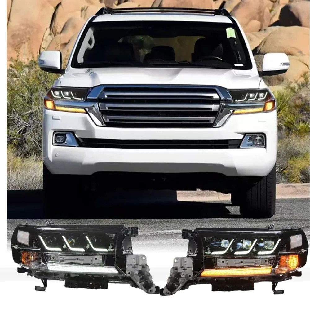 

Автомобильная светодиодная фара 12 В в сборе для Toyota Land Cruiser 2016-2020, передние ДХО, противотуманные фары для подключения Plug And Play