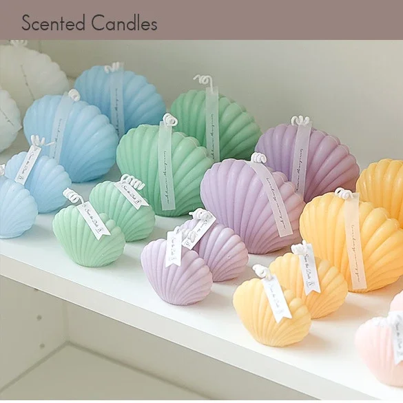 

Fragrant Candles in The Shape of Small Shells