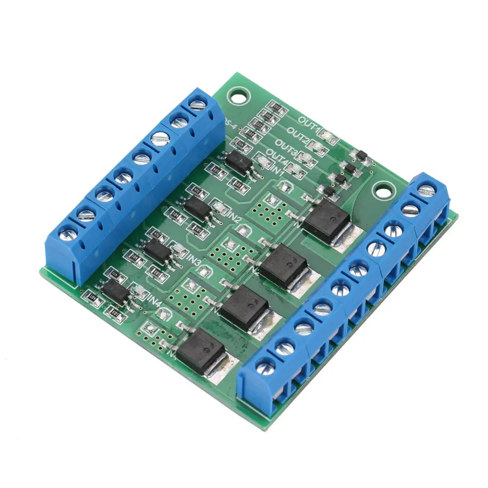 PWM MOS FET Module MOS Tube Module PWM 4-Channel MOS FET Module PLC Amplifier Circuit Board Driver Module 3-20V to 3.7-27VDC 10A image 4