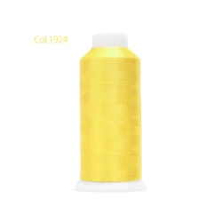 High-Quality 120D/2 Polyester Embroidery Thread - 4,000 Meters - 80 Vibrant Madeira Colors (1924 Bright Yellow)