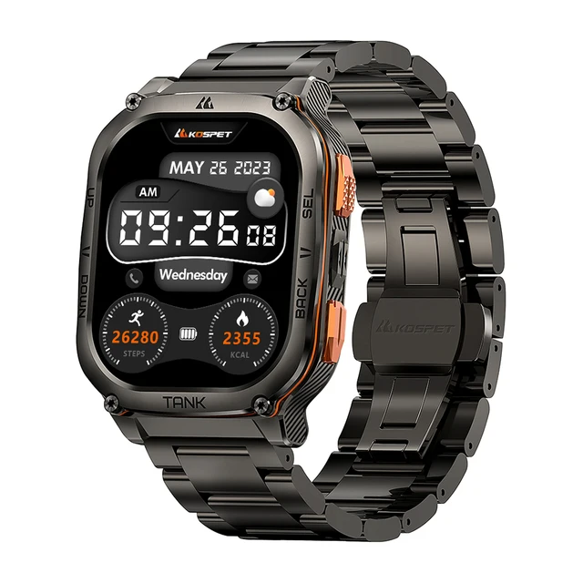 2025 New KOSPET TANK M3 Ultra GPS Smartwatch For Men Waterproof 5ATM AMOLED AOD 480mAh Digital Bluetooth Call Men's Watches - Image 5