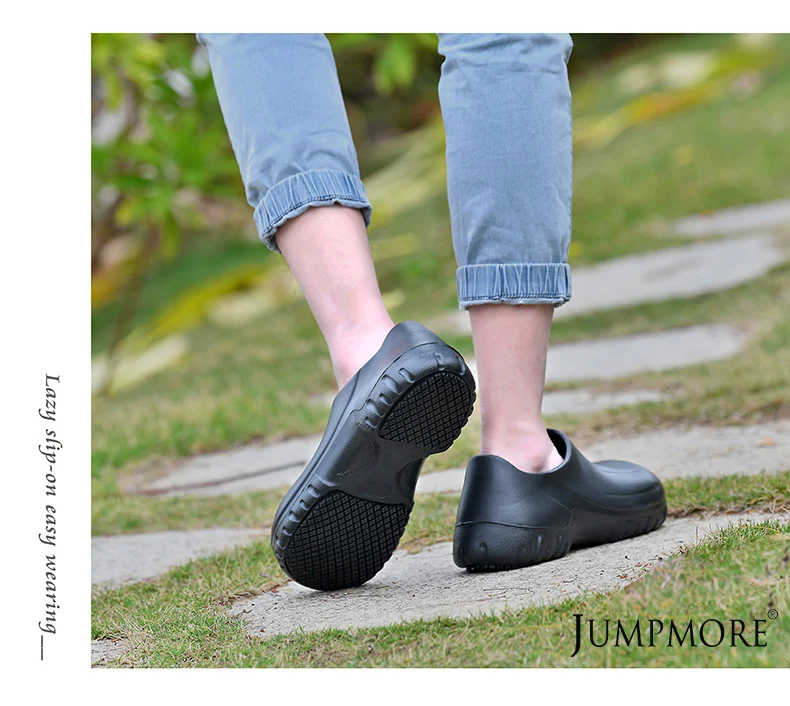 Herren Gartenschuhe Küchenherd Schuhe Weiße Clogs Krankenhaus Arbeitsschuhe Rutschfeste ölbeständige wasserdichte Sandalen Slip On – Detail 8