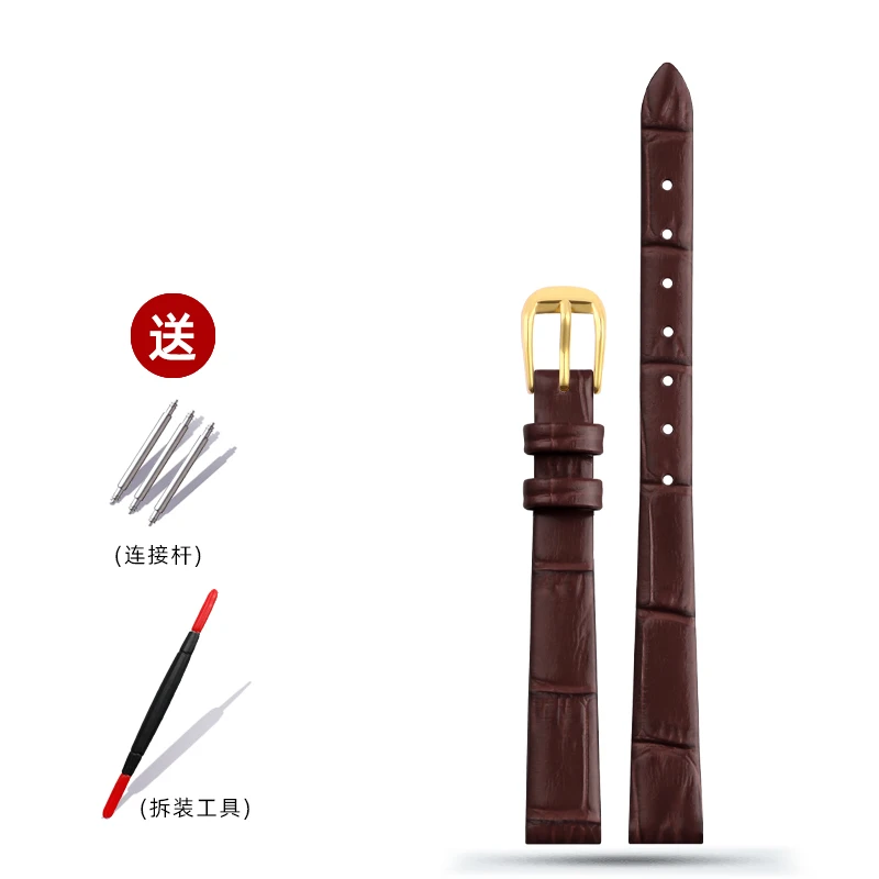 Soft Genuine Leather Vintage Watch Band - Women's Small Width Strap in First Layer Cowhide