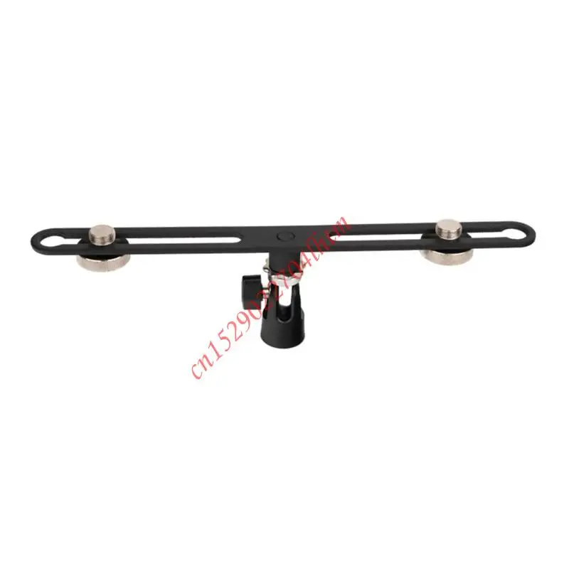 72XA 마이크 마운트는 5/8 인치 스레드 더블 헤드 마이크 스탠드로드 스테레오로드 브래킷이있는 2 개의 마이크를 보유합니다.