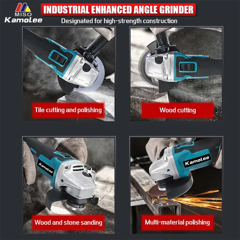 Kamolee M14 귯ø  ޱ ׶δ, 125mm, 5 ġ, 18500RPM, 4  ӵ , Makita 18V ͸ ȣȯ 