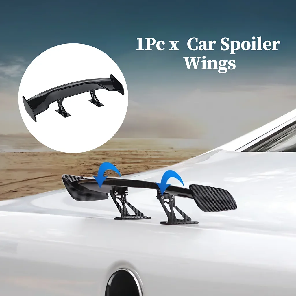 Mini ali effetto carbonio Spoiler posteriore universale per auto Decorazione modello piccolo Spoiler stile nero blu rosso bianco Accessori auto - Image 2