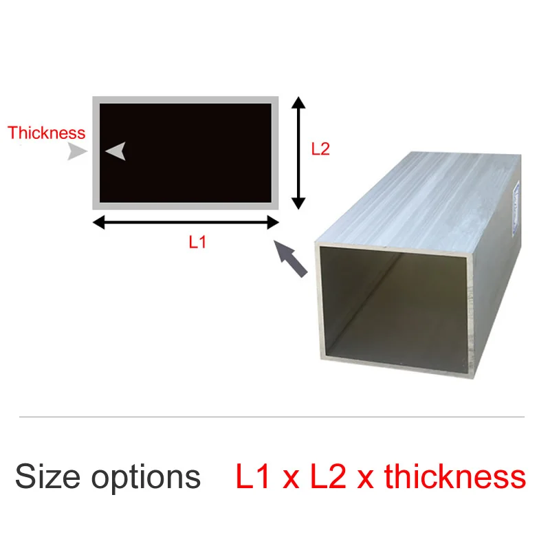 8x10x12x15x20x25x30x35x38  Rectangular aluminum tube profile 6063 Aluminum alloy square pipe Complete specifications Widely used