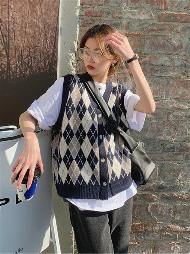 

Winter Women Vest Sweater Women 2022 Fall Sleeveless Knitted Dress Maxi Vintage Oversize Y2k Sweater Vest Women Long Tank Top