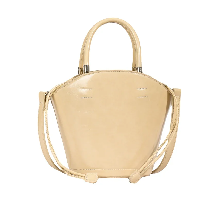 thumbnail image 1 of Mochila de PU con cordón de hilo de coser de color sólido de gran venta 2024 para mujer, nueva moda, bolso de mano versátil para mujer, 1 of 5