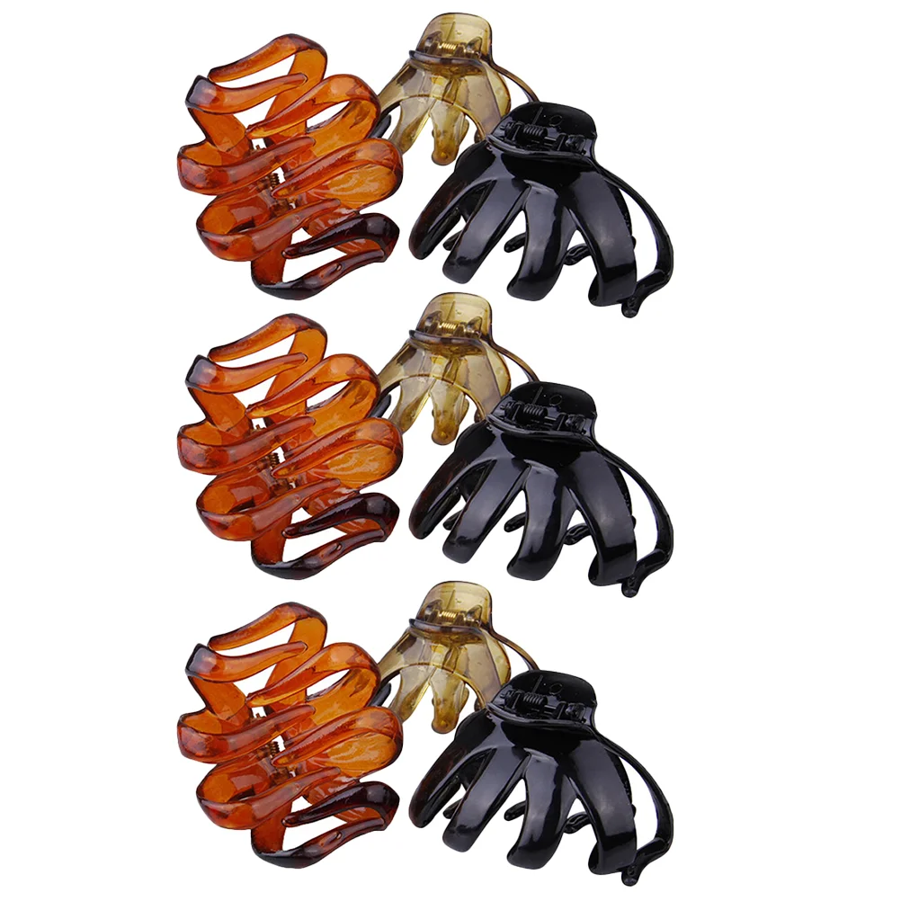 

9 Pcs Hair Accessories Hairpin Miss Octopus Barrette Clamps Plastic Ponytail Holder Shark Clip