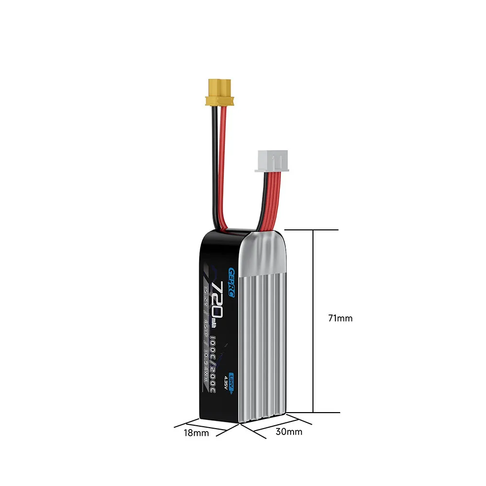 GEPRC LiHV 4S 720mAh 100C Batterie Drone 2-4 pouces