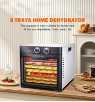 220V 8 Trays Food Dried Fruit Machine Dryer For Vegetables Dried Fruit Meat Stainless Steel Dehydrator Fruit Drying Machine 2