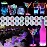40-Piece Set of Glowing Led Coasters, Colorful Cocktail Sparkling Coasters, Multicolored Bar Glow-In-The-Dark Atmosphere Coasters, Restaurant Cup Accessories, Tabletop Decoration Accessories, Indoor Atmosphere Light Dishes, Rv Interior Decoration Lights, Event and Party Supplies Tableware Props, Glow-In-The-Dark Atmosphere Coasters Party Supplies and Bar Accessories