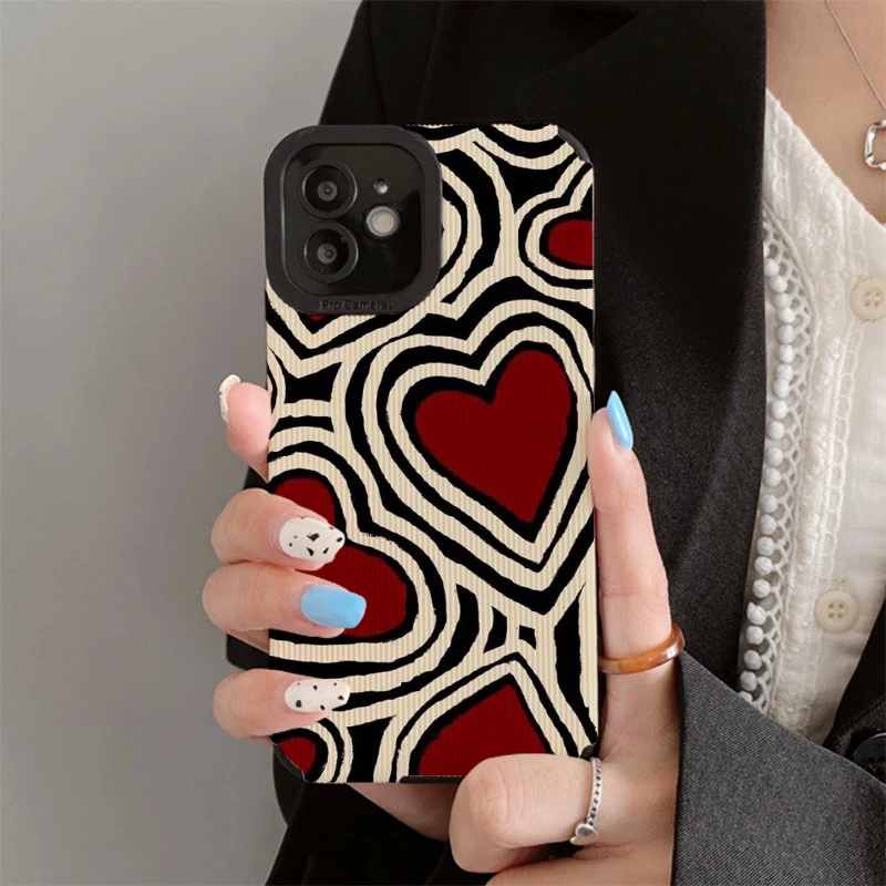Phone Case Latte Love Iphone 11 Pro Max Case Romantic Hearts
