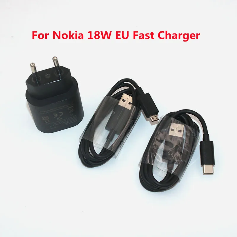 gen Ja amateur New Nokia 18W Fast Charger For Nokia 6.1 X6 7.1 Plus X7 X20 X10 8 7 6 5  5310 Quick Charge EU Wall Adapter Micro USB/Type C Cable - AliExpress