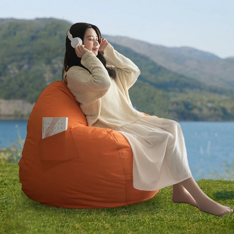 90cmx110cm Large size Outdoor Bean Bag Chair Waterproof Beanbag Sofa Relaxing Garden Patio Furniture Comfortable Lazy seat