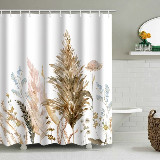 1 Pcs 72 X 72 Inch Boho Shower Curtain Durable with Hooks