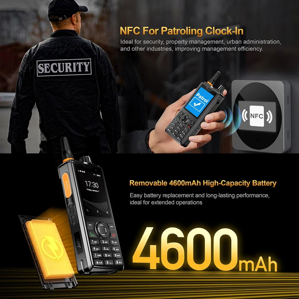 UNIWA F41 Rugged Phone 4G POC Walkie Talkie Zello 2.4" Touch Screen 1GB+8GB Waterproof Smartphone Android 8.1 4600mAh NFC