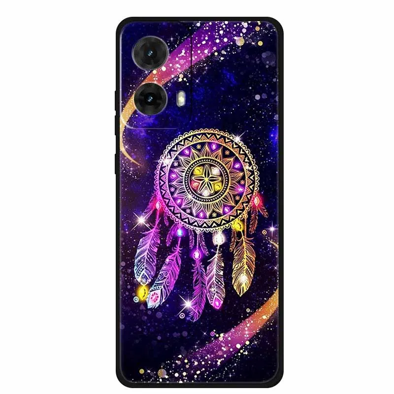 Colorful Painted Cat TPU Soft Silicone Phone Back Cover - Cute Design