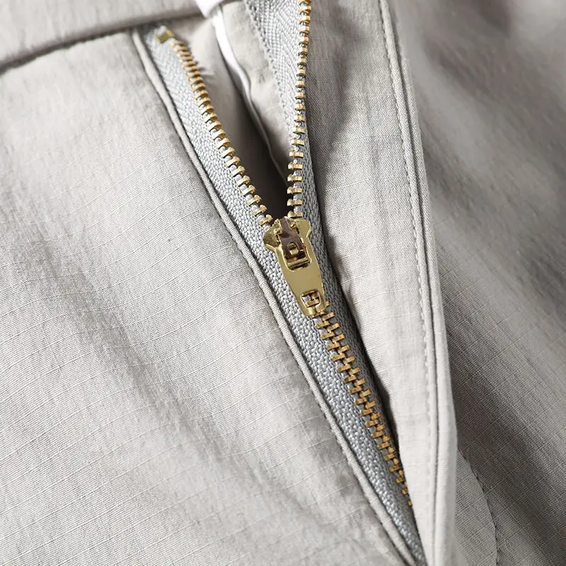 Summer Fashion Casual Simple Suit Pants Men Solid Elastic Waist Button Zipper Pocket Korean Trendy Versatile Straight Trousers