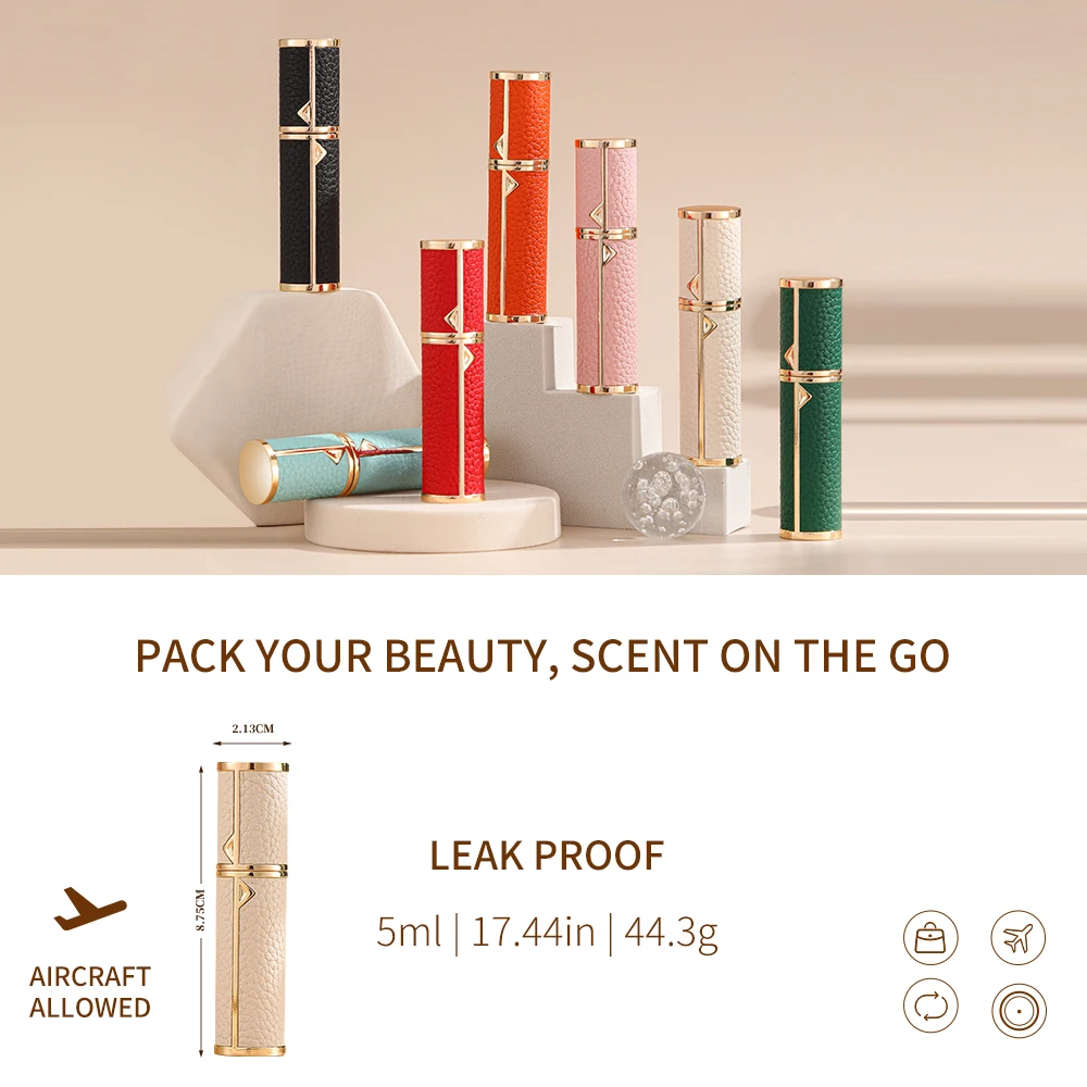 Mini Leather Refillable Perfume Atomizer 6