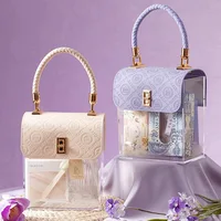 Luxury Acrylic Wedding Accompaniment Organizer Creative Handbag Cosmetic Organizer Holiday Gift Packaging Reuse Gift Boxes 1