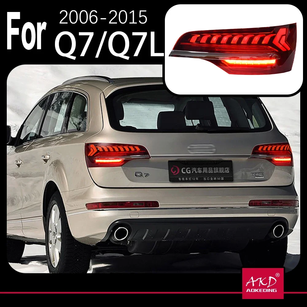 Car Accessories Tail Lamp For Audi Q7 2006- Q7 LED Taillights Rear Fog Lamp Dynamic Turn Signal Reversing And Brake