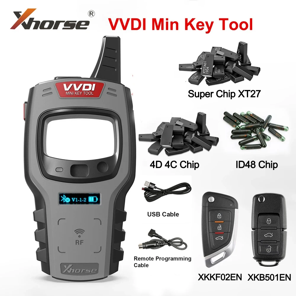Программатор автомобильных ключей Xhorse VVDI, мини-ключ с 96 бит функцией клонирования 48 шт., супер чип XT27 4D 4C ID48 XKB501EN XKKF02EN