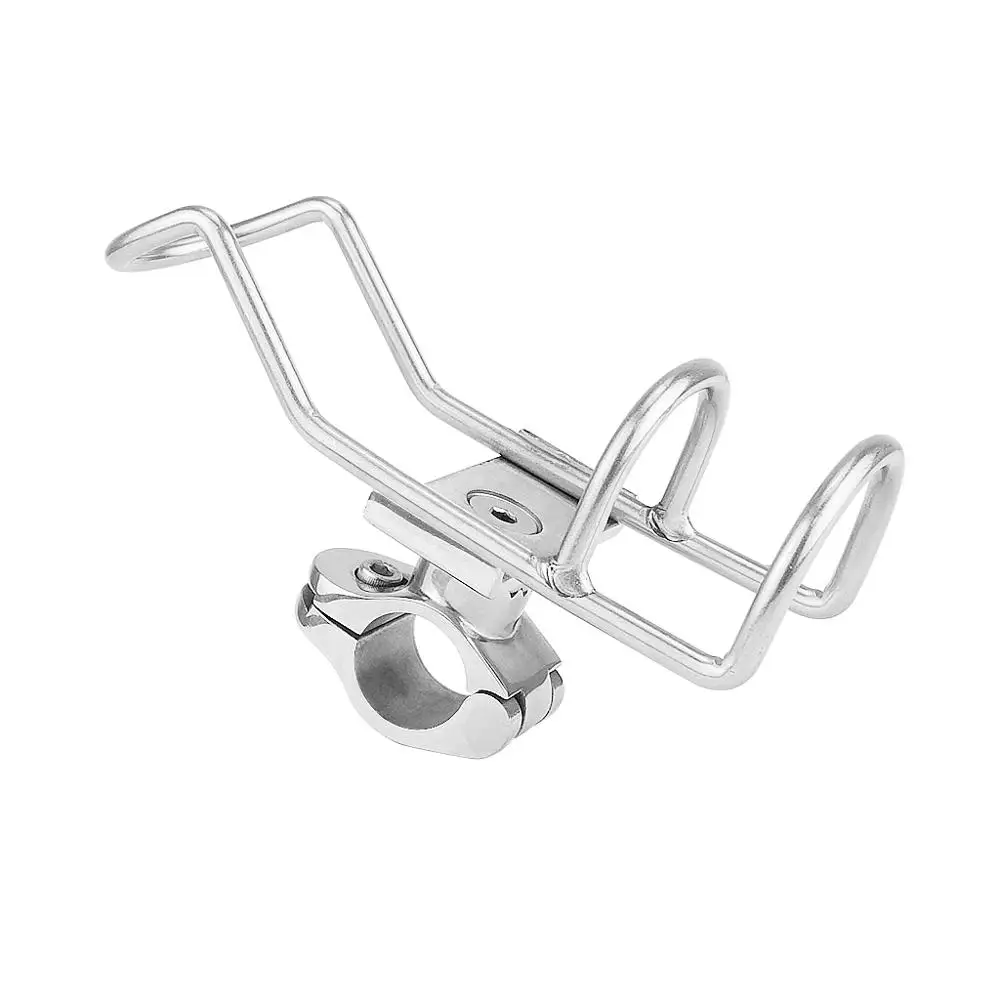 

Stainless Steel 316 Fishing Rod Rack Holder Pole Bracket Support Clamp On Rail Mount 26 or 32mm Boat Accessories Marine Grade