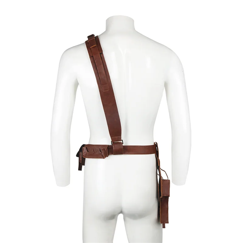 Boba Fett Belt Costume Props PU Leather Belt With Bullets Accessories Gun Holster Cosplay For Halloween Adults