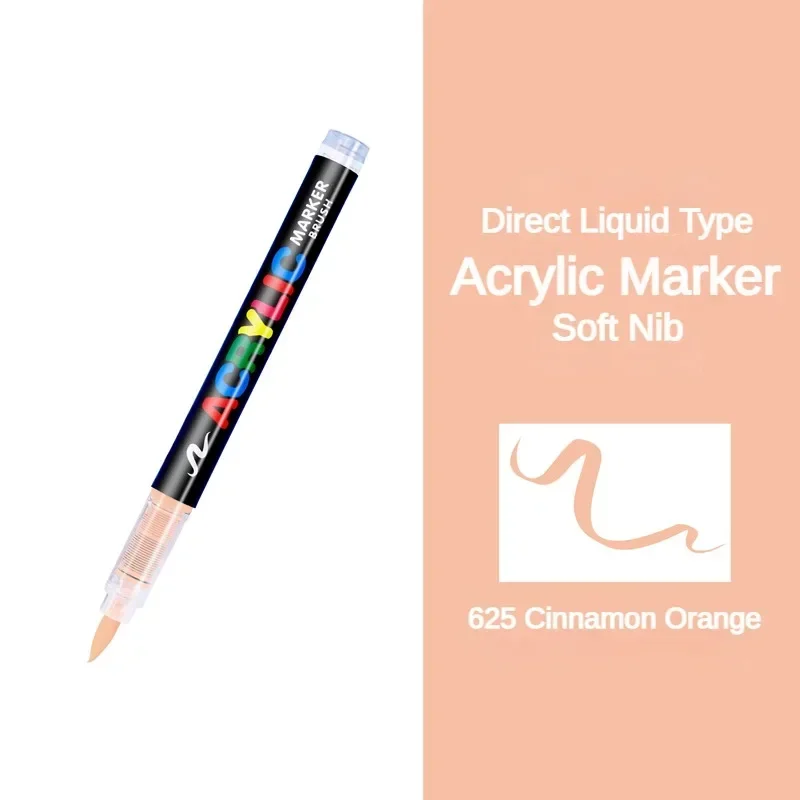 GUANGNA 16色 直接塗布アクリル絵の具ペン ブラシマーカーペン 岩絵 石