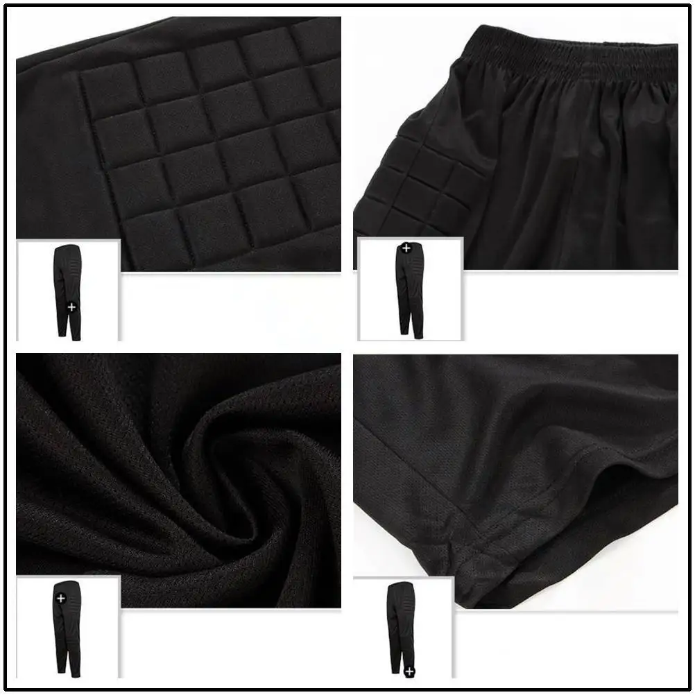 Football Uniform, Sports Uniform Sets Men's kids Soccer Goalkeeper Uniform Protective Sponge Long Sleeve Training Football Goalkeeper Jersey Top and Pants