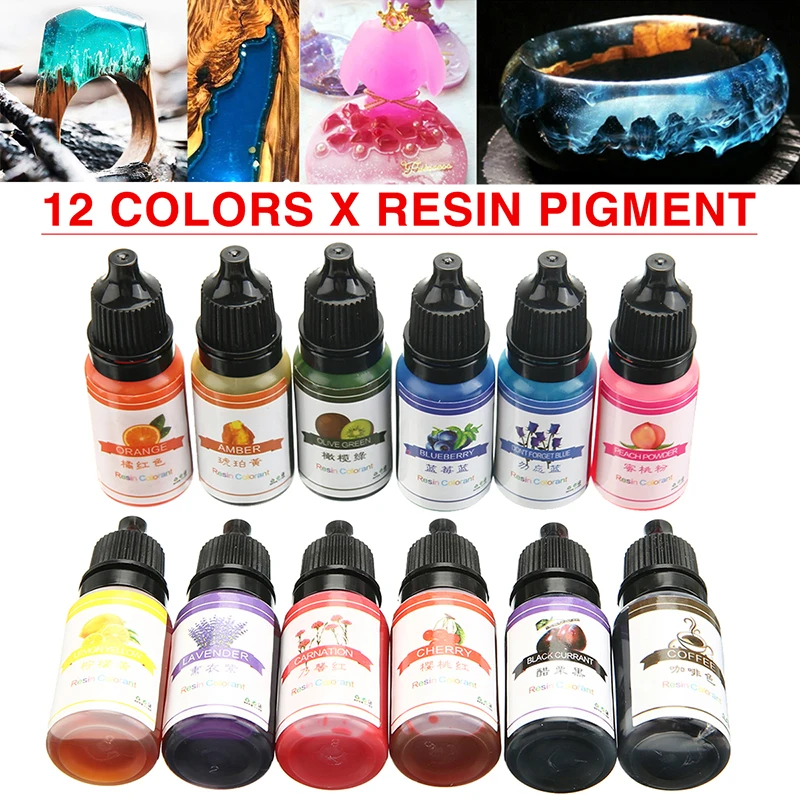 

New 12 Colors 10ml High Concentrated Oily Color Resin Pigment For Jewelry Making Craft DIY Dye Coloring Colorant