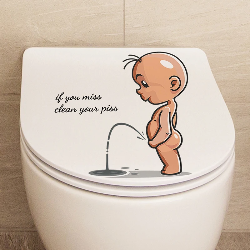 Toilet Sticker Fluorescent Self-adhesive Toilet Bowl Decorative Fluorescent Sticker Bathroom Warning Wall toilet stickers